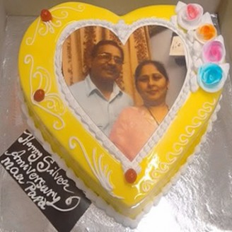 Heart shape photo cake Delivery Jaipur, Rajasthan
